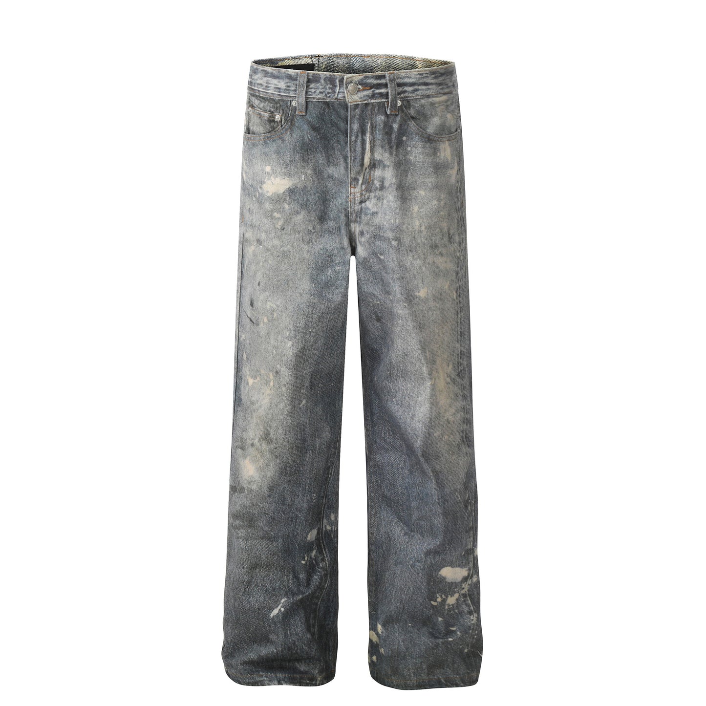 Spray Paint Damage Denim Jeans WN25886