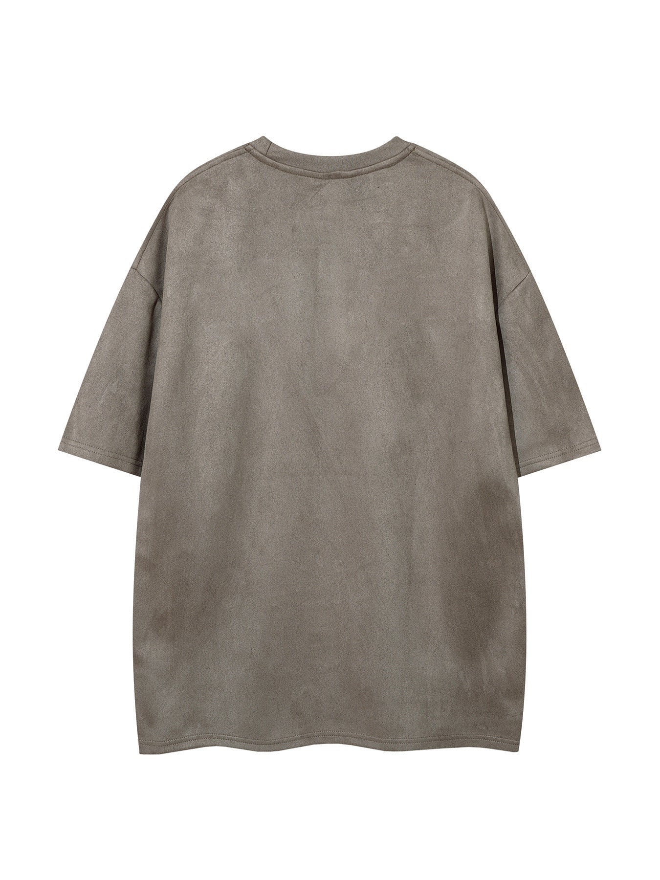 Suede Letter Print Short Sleeve T-Shirt WN25583
