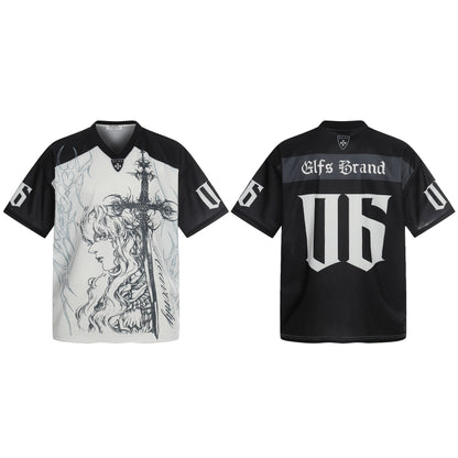 Illustration Print Short Sleeve T-Shirt WN25793