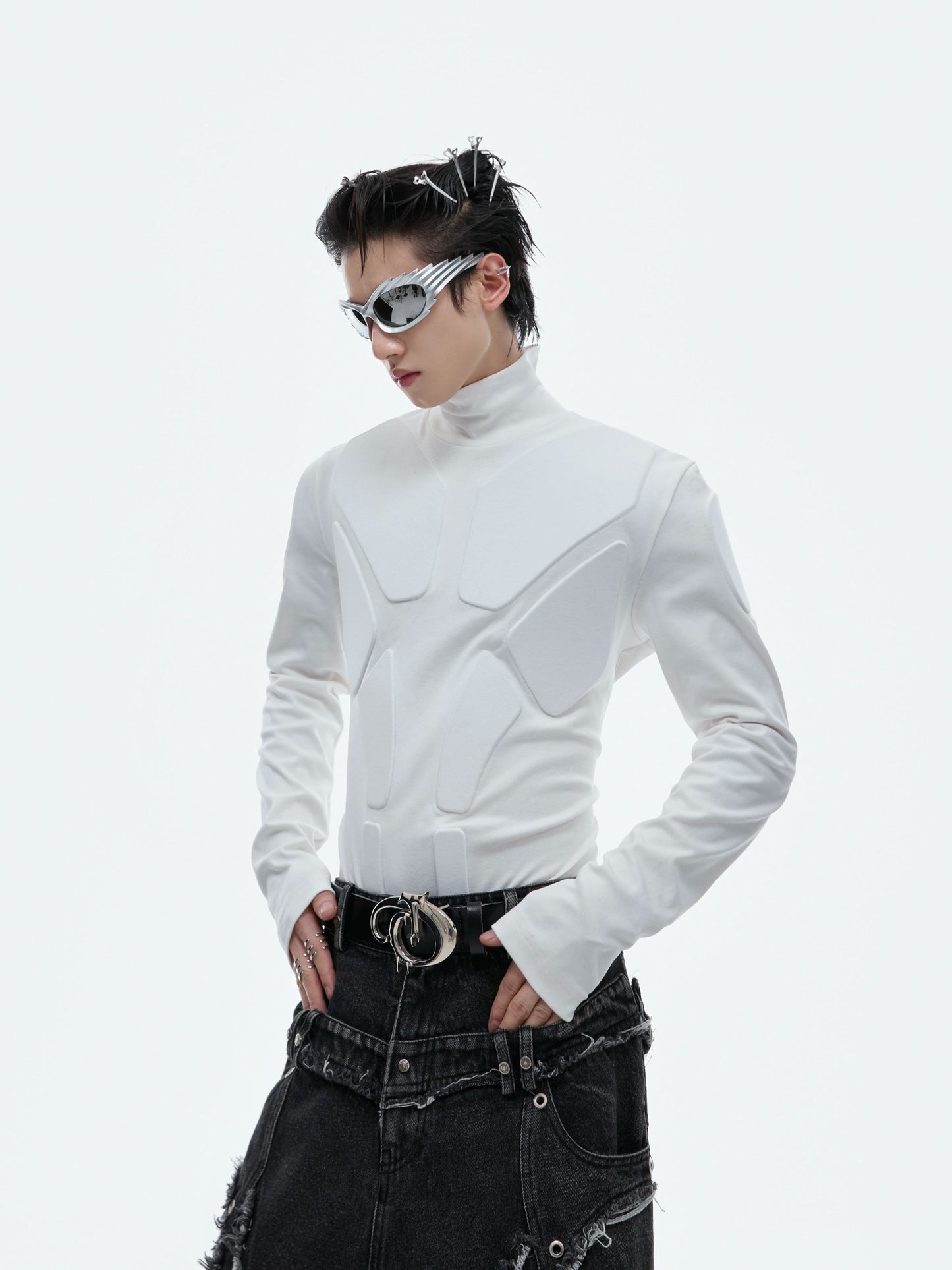 Slim Fit Turtleneck Long Sleeve Shirt WN7940