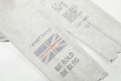 Waffle Texture Graphic Long Sleeve T-Shirt WN28018