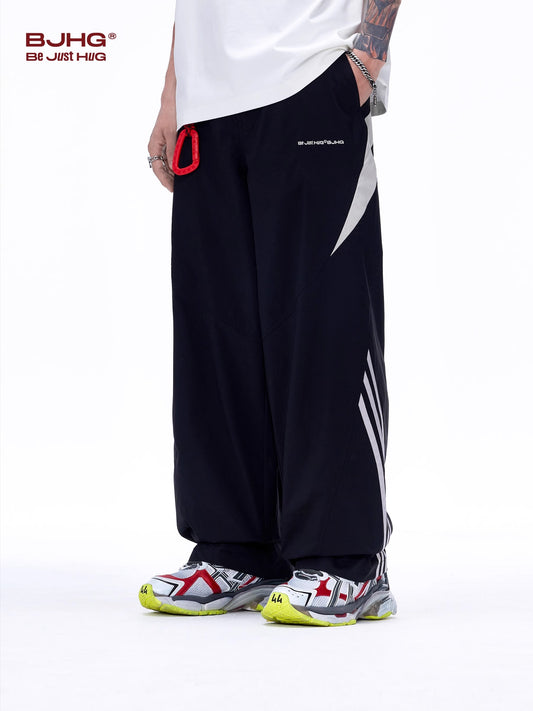 Sporty Wide-Leg Straight Pants WN9715