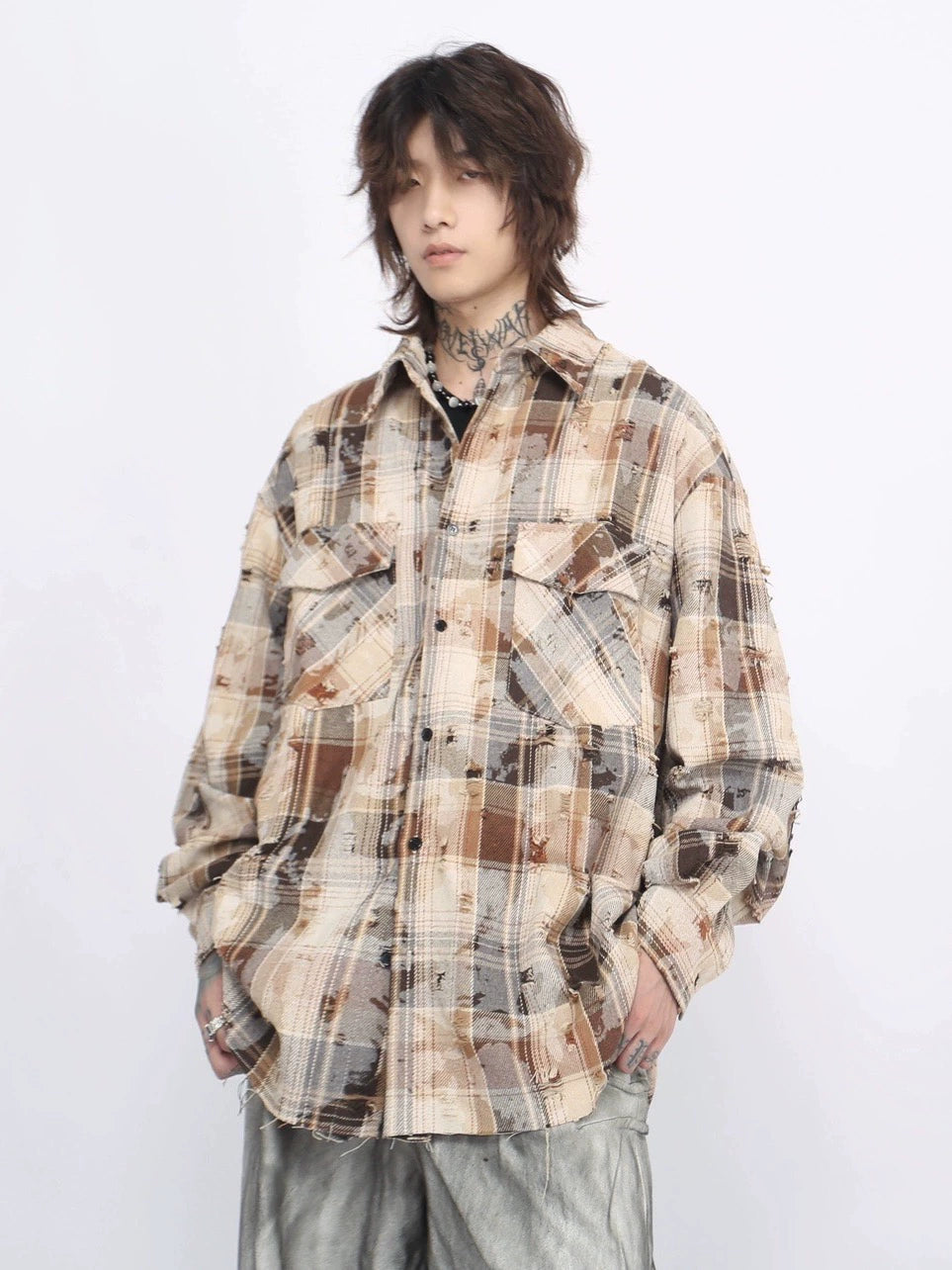 Checkered Long Sleeve Shirt WN8412