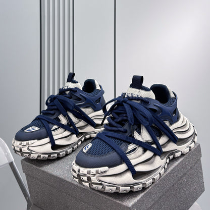 Chunky Platform Mesh Lace-Up Sneakers WN24835
