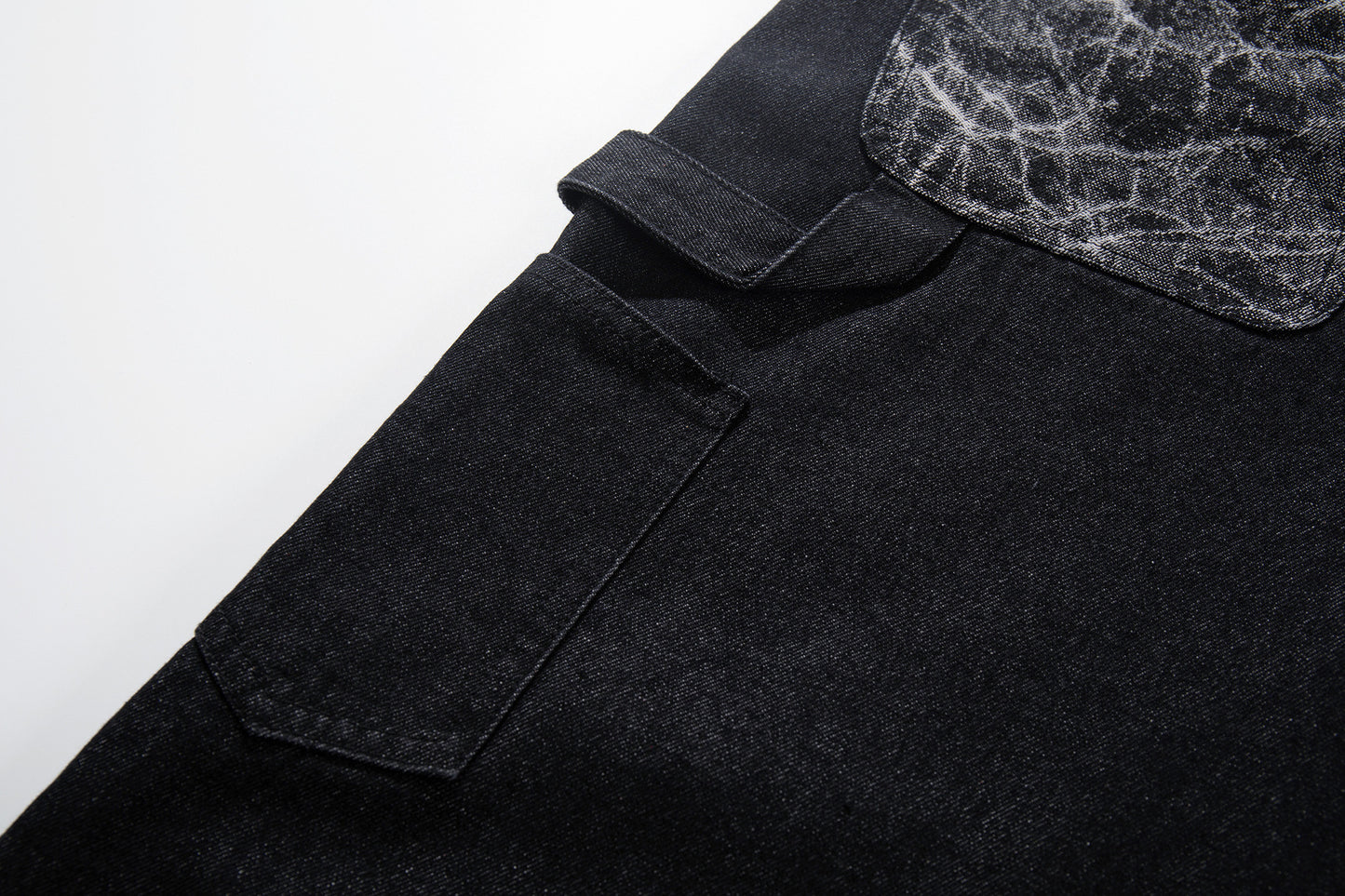 Heavy Wash Workwear Wide Leg Denim Jeans WN25653