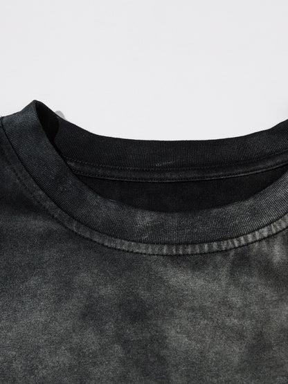 Gradient Thorn Logo Print Short Sleeve T-Shirt WN25806