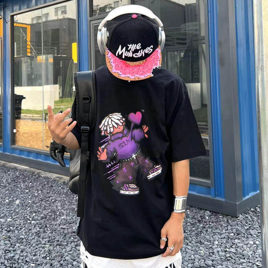 Heavyweight Graffiti Print Short Sleeve T-Shirt WN24131