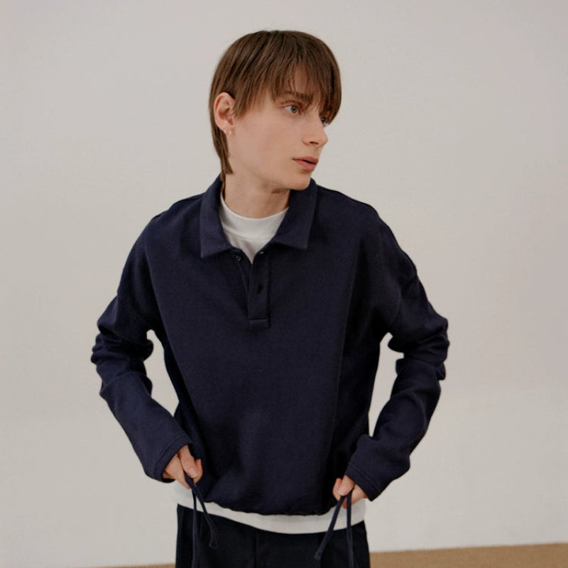 Drawstring Polo Sweatshirt WN21674