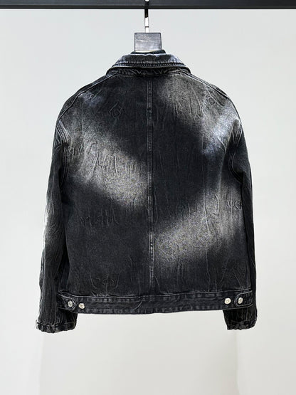 Washed Denim Jacket & Wide Leg Denim Jeans Setup WN23877