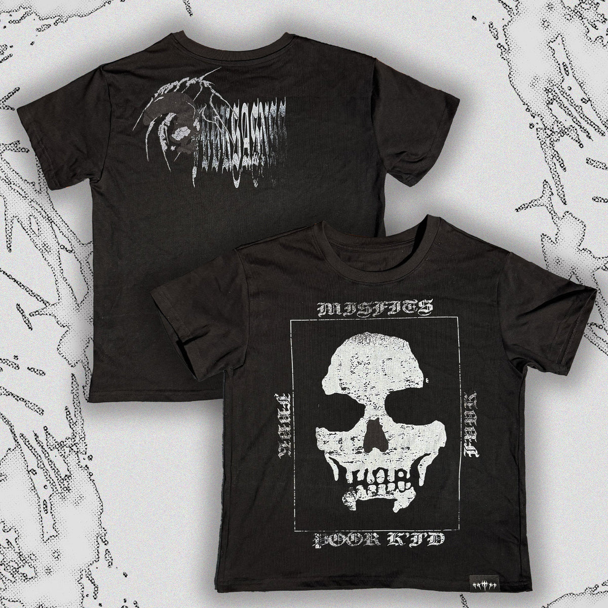 Skull Letter Graphic Print Short Sleeve T-Shirt WN27375