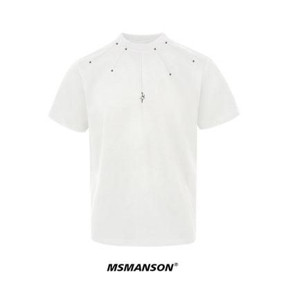 Studs Design Short Sleeve T-Shirt WN18680