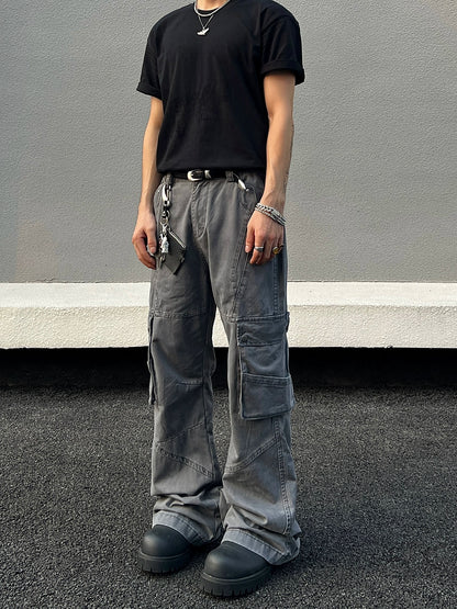 Multi Pocket Flare Cargo Pants WN21451