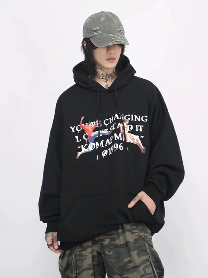 Letter Print Pullover Hoodie WN8388