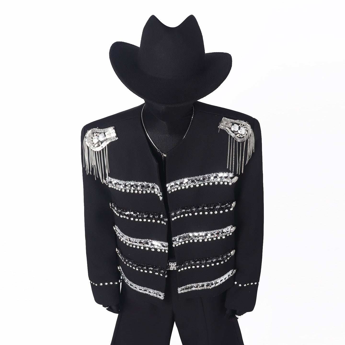 Fringe Epaulet Braid Design Jacket WN23673