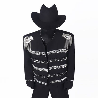 Fringe Epaulet Braid Design Jacket WN23673