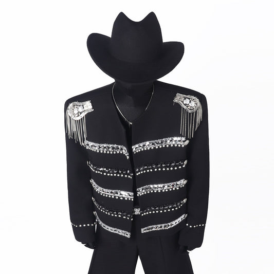Fringe Epaulet Braid Design Jacket WN23673