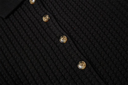 Jacquard Collar Knit Cardigan WN23058