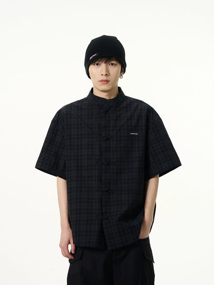 Stand Neck Short Sleeve Shirt WN7622