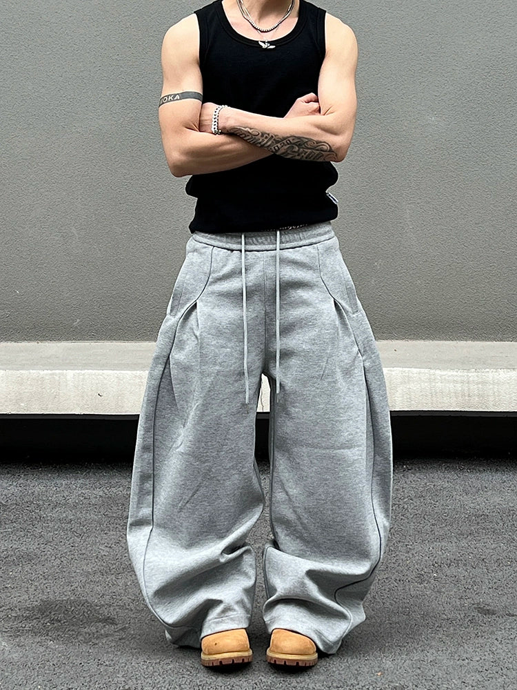 Drawstring Design Sporty Sweatpants WN19419