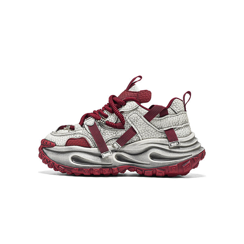 Washed Finish Platform Chunky Sneakers WN23361