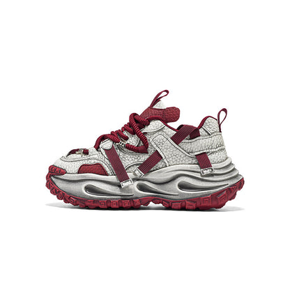 Washed Finish Platform Chunky Sneakers WN23361