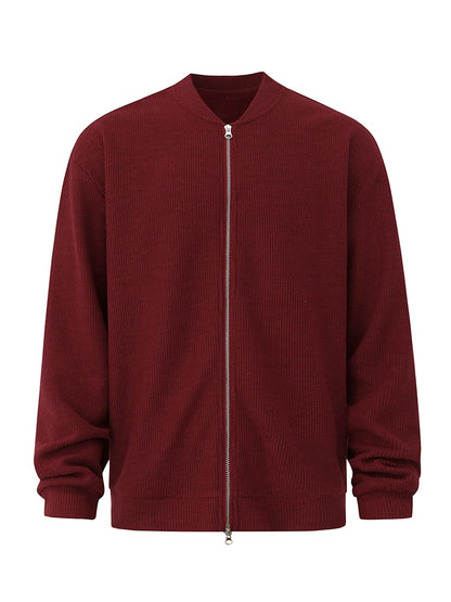 Standing-Collar Double Zipper Cardigan WN20239