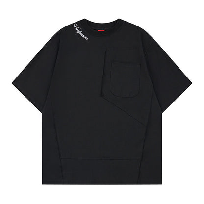 Oversize Pocket Detail Short Sleeve T-Shirt WN24442