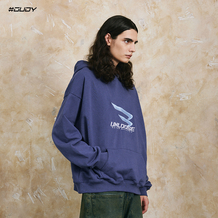 Embroidery Oversize Pullover Hoodie WN12464