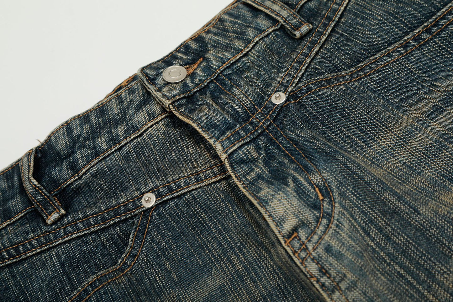 Fade Washed Straight Denim Jeans WN25940