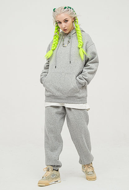 Fleece Linning Oversize Hoodie & Fleece Linning Sweatpants WN9945-K