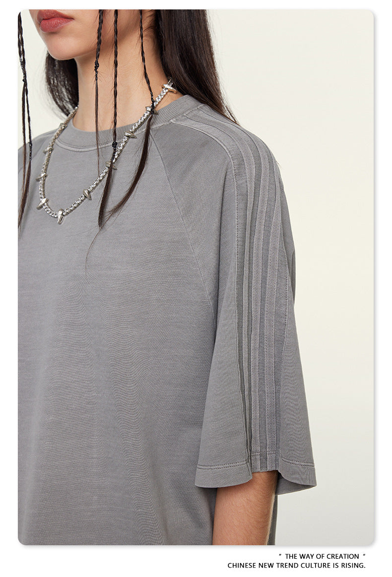 Oversize Washed Short-sleeve T-shirt WN6458