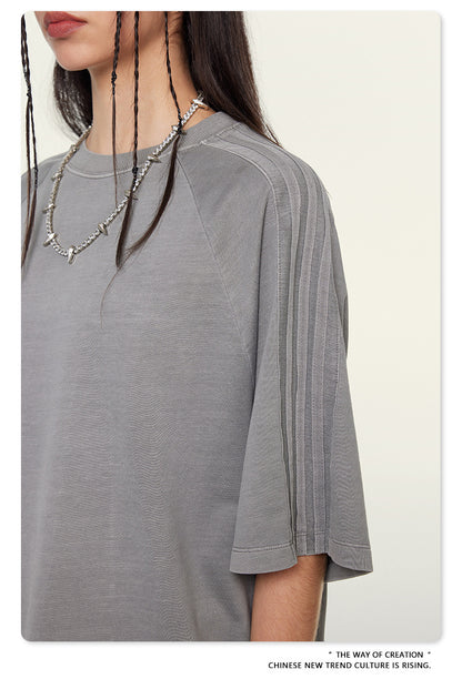Oversize Washed Short-sleeve T-shirt WN6458