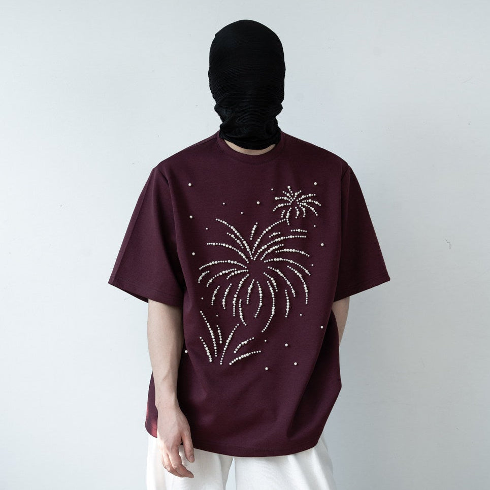 Firework Studs Design Short Sleeve T-Shirt WN23626