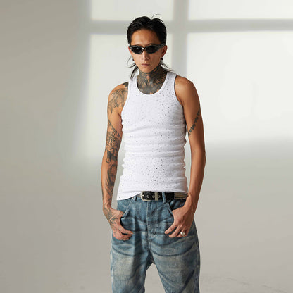 Studs Rhinestone Tank Top WN25551