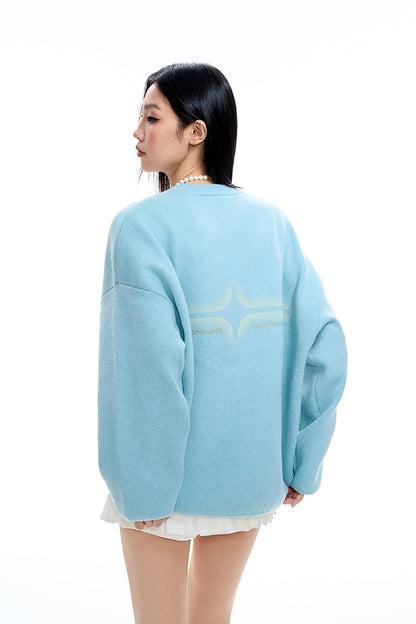 Graffiti Design Oversize Knit Sweater WN9736