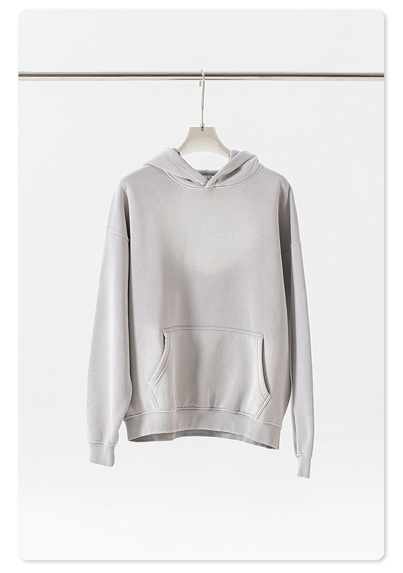 Oversize Fleece Lining Washed Pullover Hoodie WN9924
