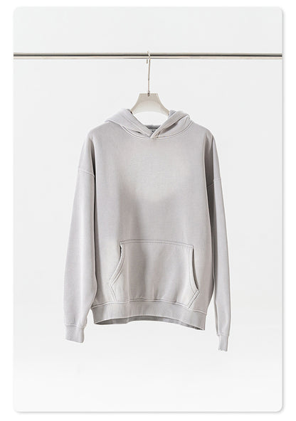 Oversize Fleece Lining Washed Pullover Hoodie WN9924