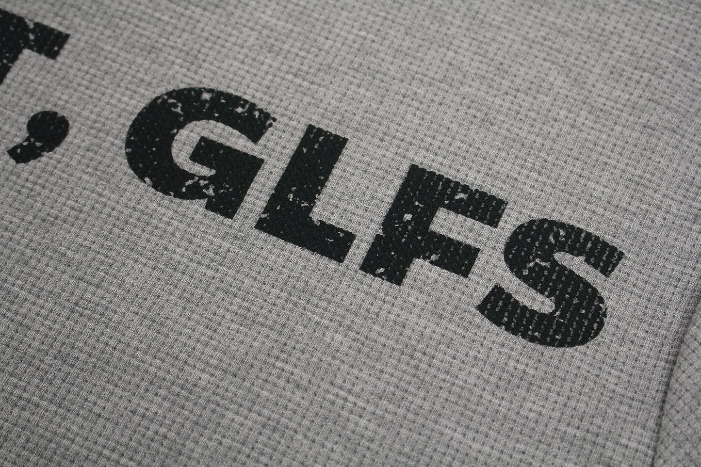 Waffle Newspaper Print Studs Short Sleeve T-Shirt WN25995