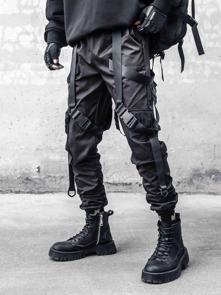 Strap Cuffed Cargo Straight Pants WN22301