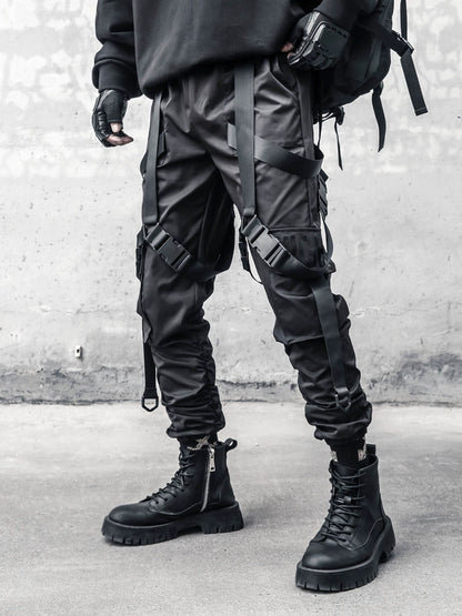 Strap Cuffed Cargo Straight Pants WN22301