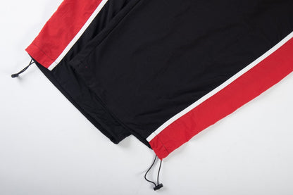 Double Waist Contrast Stripe Wide Leg Sweatpants WN28010