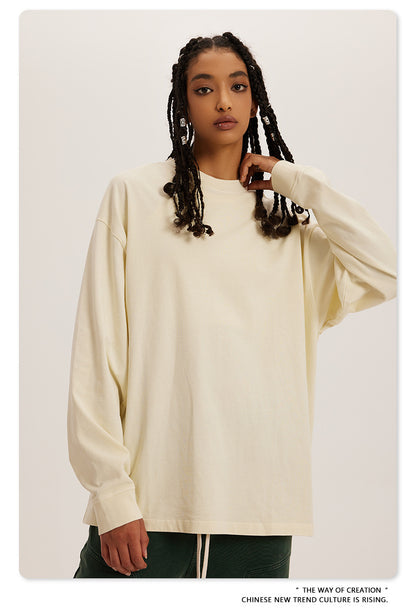 Oversize Washed Long Sleeve T-Shirt WN6052