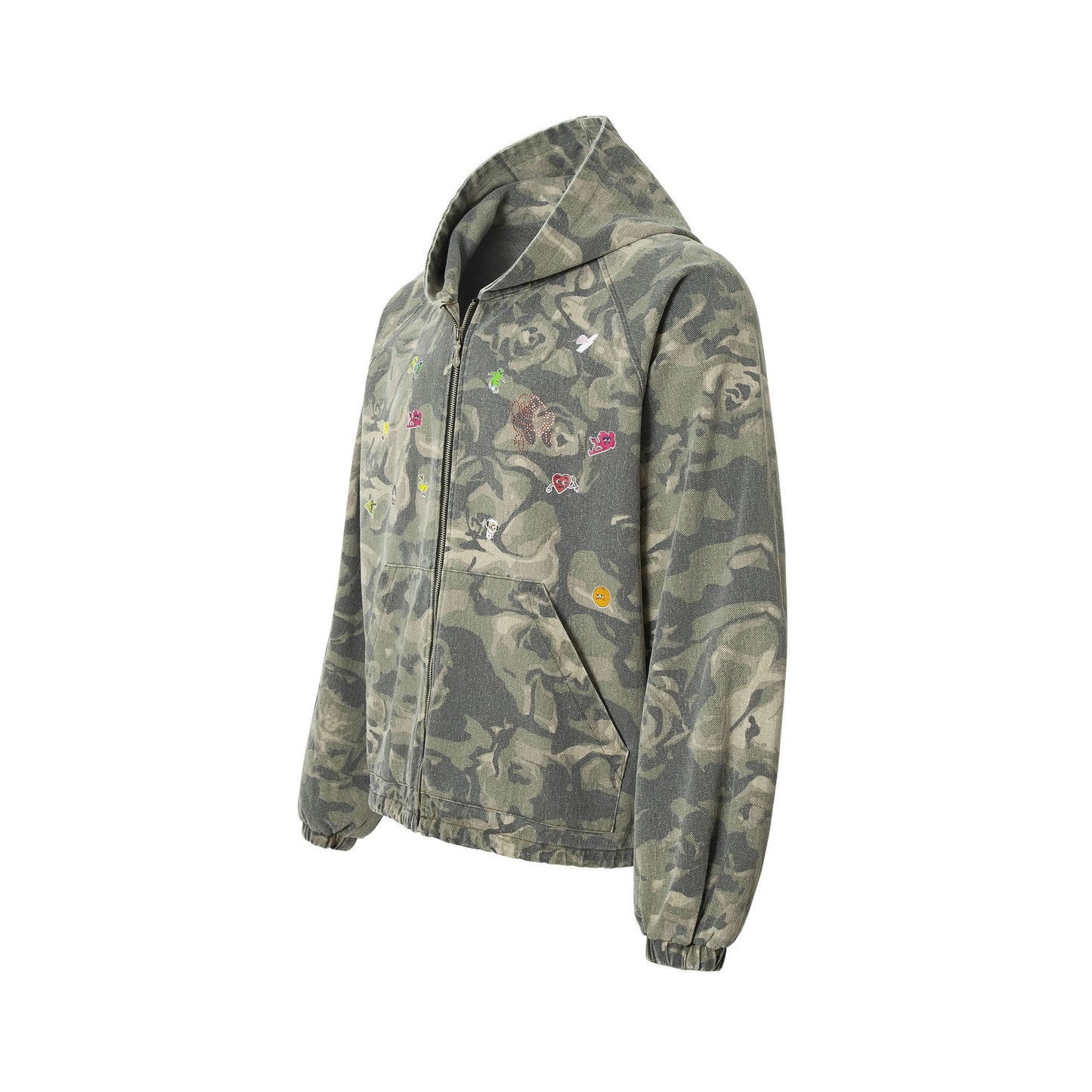 Patchwork Graffiti Camouflage Jacket WN12999