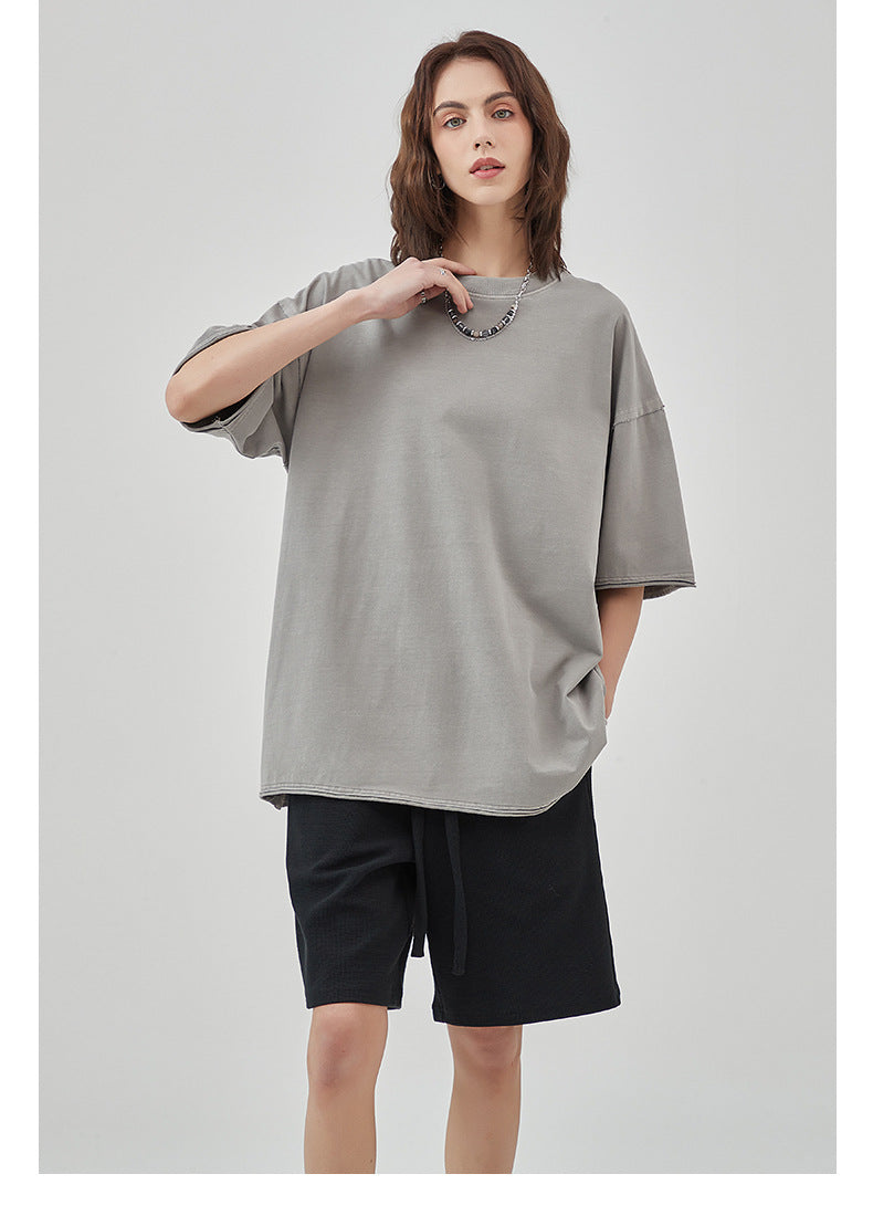 Oversize Washed Short-sleeve T-shirt WN6626