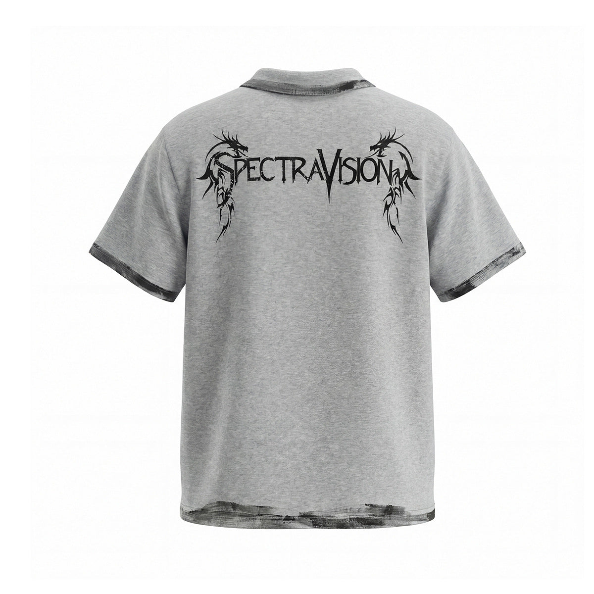 Thorn Graphic Washed Short Sleeve Polo Shirt WN25613