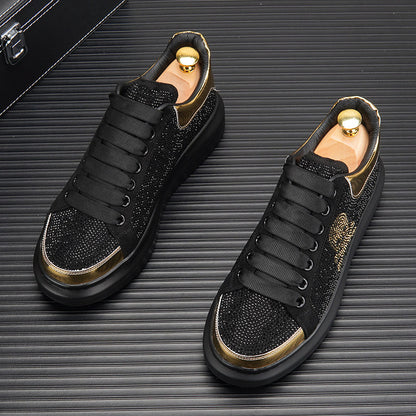 Rhinestone Skull Platform Sneakers WN24757