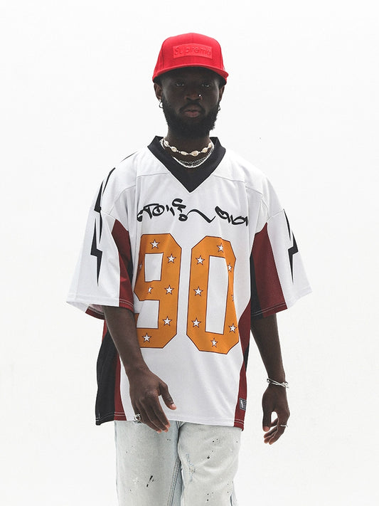 Sporty Colorblock Mesh Quick-Dry Short Sleeve T-Shirt WN17738