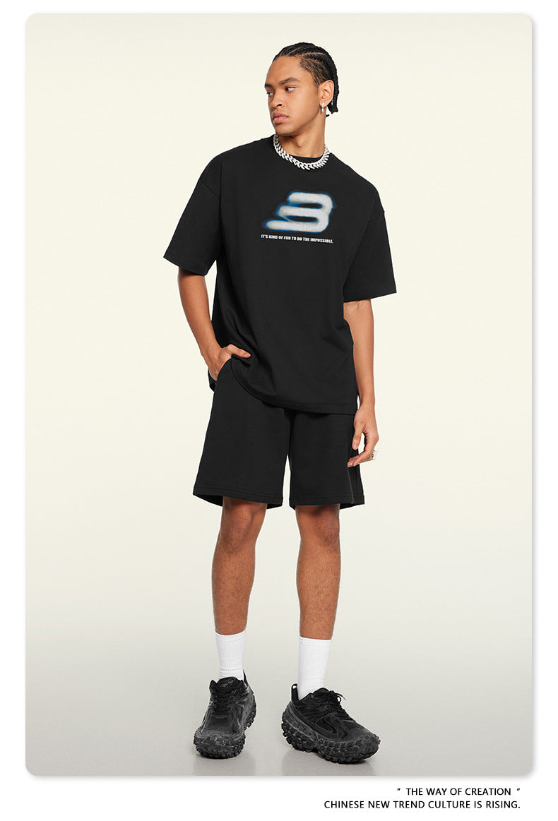 Oversize Print Short Sleeve T-Shirt WN7828