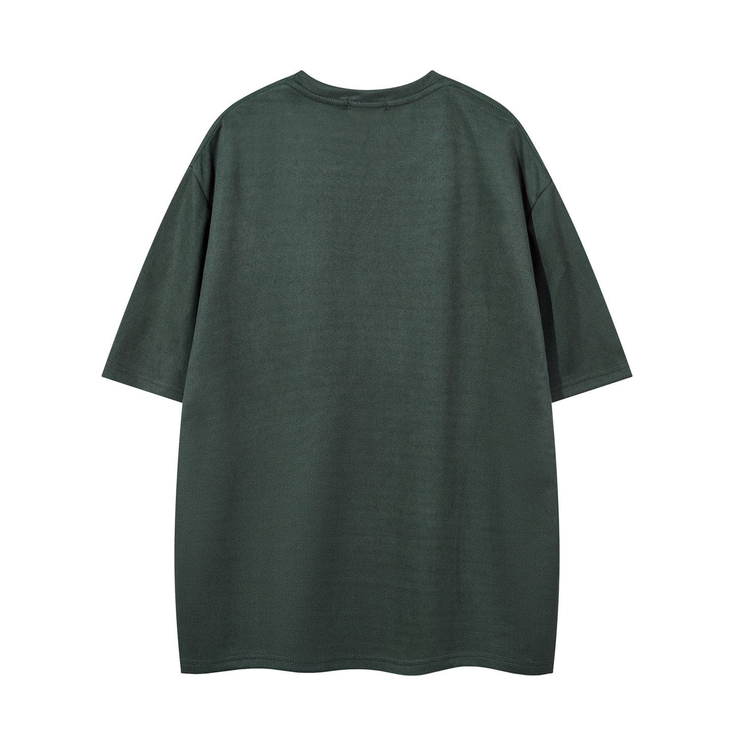 Thorn Embroidery Suede Oversize Short Sleeve T-Shirt WN16216