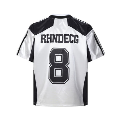 Number Graphic Contrast Stripe Short Sleeve T-Shirt WN27990